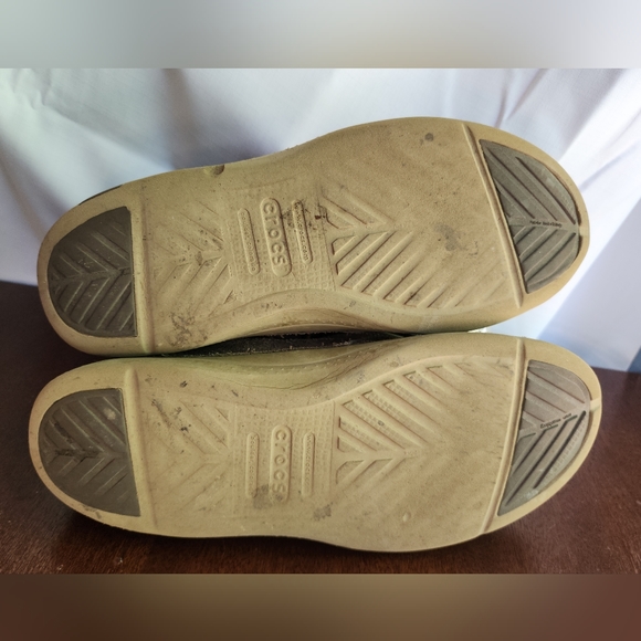 CROCS Thompson Desert Chukka Ankle Boots Men's Brown Leather Lace-up size 12 - Picture 13 of 14